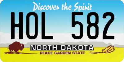 ND license plate HOL582
