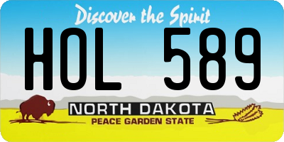 ND license plate HOL589