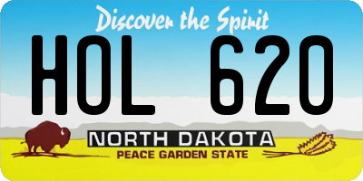 ND license plate HOL620