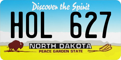ND license plate HOL627