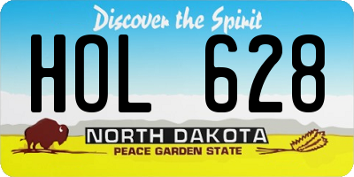 ND license plate HOL628