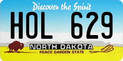 ND license plate HOL629