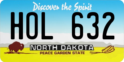 ND license plate HOL632