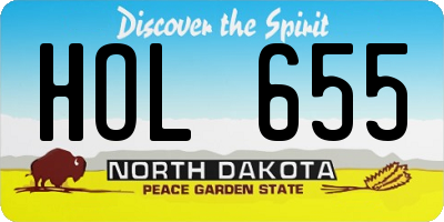 ND license plate HOL655