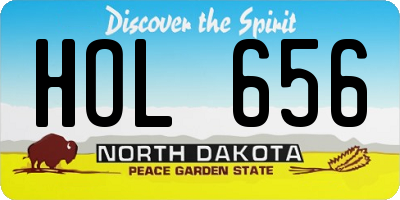 ND license plate HOL656