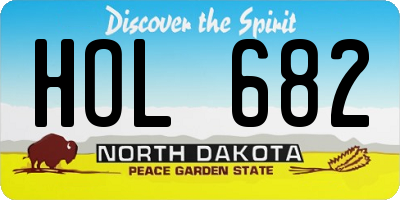 ND license plate HOL682