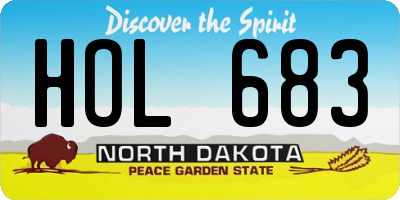 ND license plate HOL683