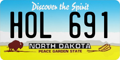 ND license plate HOL691