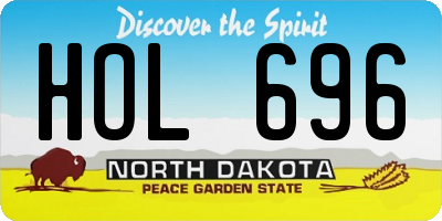 ND license plate HOL696