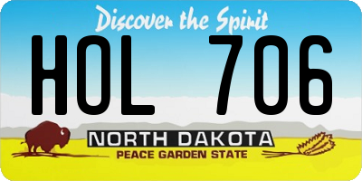 ND license plate HOL706