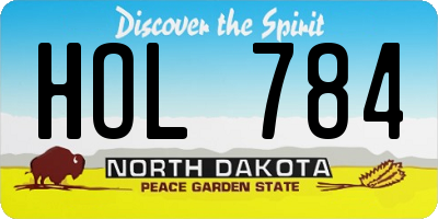 ND license plate HOL784