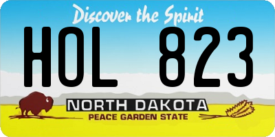 ND license plate HOL823