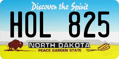 ND license plate HOL825