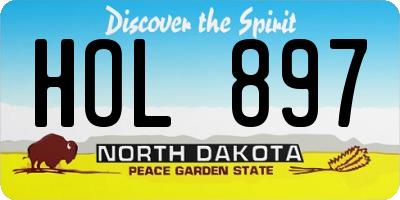 ND license plate HOL897
