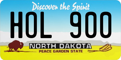 ND license plate HOL900