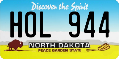 ND license plate HOL944