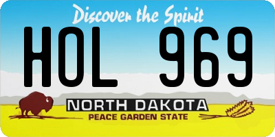 ND license plate HOL969