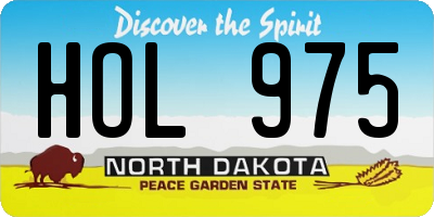 ND license plate HOL975