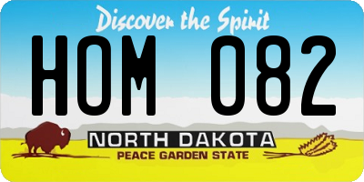 ND license plate HOM082