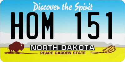ND license plate HOM151