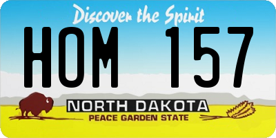 ND license plate HOM157