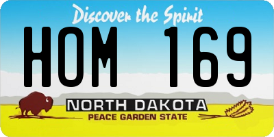ND license plate HOM169
