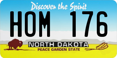 ND license plate HOM176