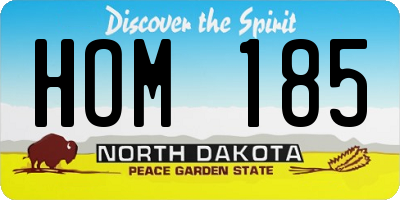 ND license plate HOM185