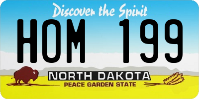ND license plate HOM199