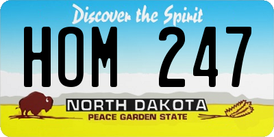 ND license plate HOM247