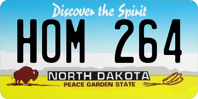 ND license plate HOM264