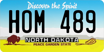 ND license plate HOM489