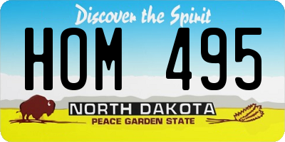 ND license plate HOM495