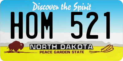 ND license plate HOM521