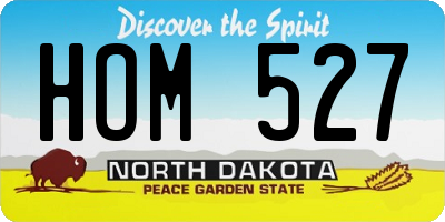 ND license plate HOM527