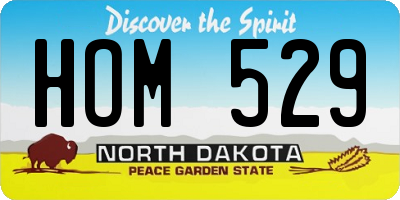 ND license plate HOM529