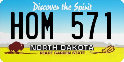 ND license plate HOM571