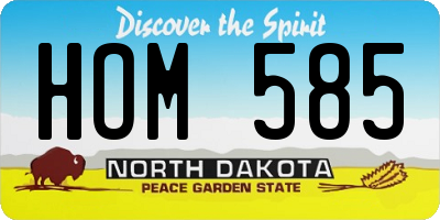 ND license plate HOM585