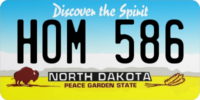 ND license plate HOM586