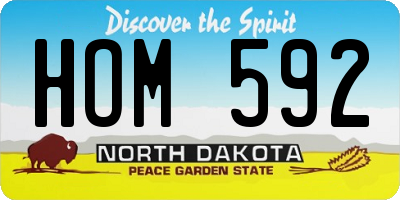 ND license plate HOM592