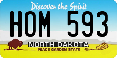 ND license plate HOM593