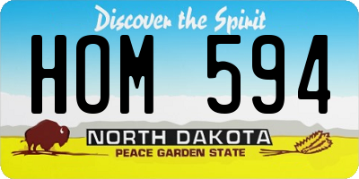 ND license plate HOM594