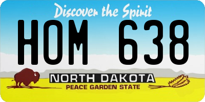 ND license plate HOM638
