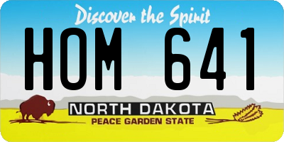 ND license plate HOM641