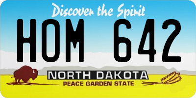 ND license plate HOM642