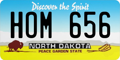 ND license plate HOM656