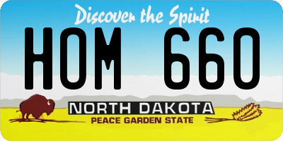 ND license plate HOM660