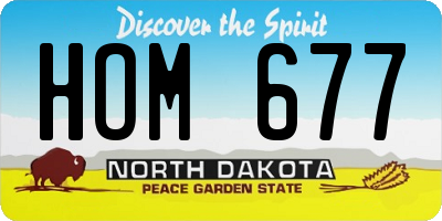 ND license plate HOM677