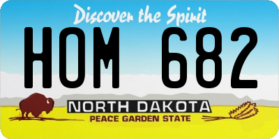 ND license plate HOM682