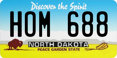 ND license plate HOM688